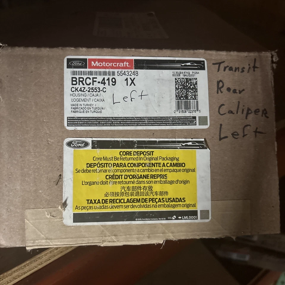 Componentes de freno de suspensión trasera Ford OEM 15-19 Transit-150-pinza CK4Z-2553-C Foto 1 de 1
