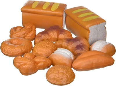 12 PCS Fake Bread Pastry Set – Realistic Plastic Play Food for Kids Kitchen, Bak - Image 1 of 4