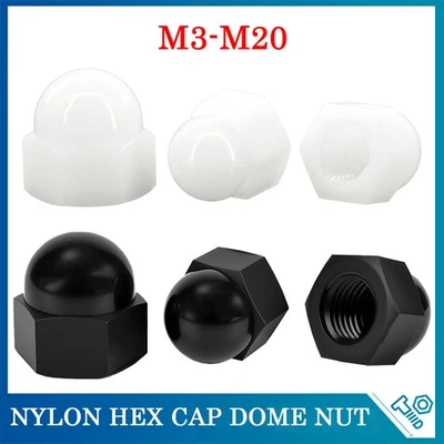 Hutmutter Kunststoff DIN 1587 Mutter M3 M4 M5 M6 M8 M10 M12 M16 M18 M20  - Bild 1 von 4