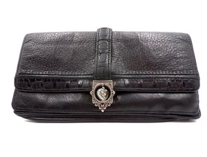 Brighton Credit Card Clutch Wallet with Rotating Silver Heart - Picture 1 of 5
