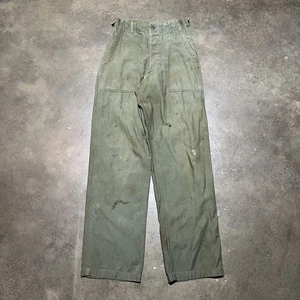 Vintage 50s OG-107 Green Military Buttonfly Fatigues 25x32 1950s True Vintage - Picture 1 of 5