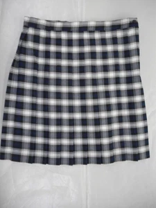Niñas R/K Blanco y Negro Cuchillo a Cuadros Plisado Uniforme Falda 1/2 Tallas 141/2 - 181/2 - Imagen 1 de 5