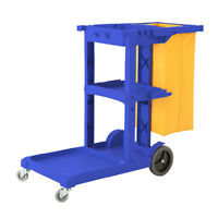 Commercial Housekeeping Janitorial cart with Vinyl Bag 