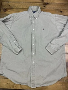 Polo Ralph Lauren Langarm Hemd Beige Hellbraun Grau Blake Oversized Herren Large - Bild 1 von 7