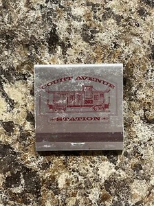 Matchbook Cover Court Avenue Station Train Car #202 Caboose Des Moines IA New - Picture 1 of 3