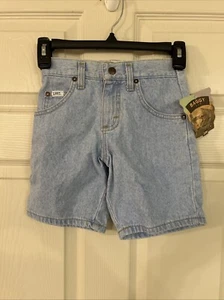 Vintage Lee Baggy Fit Jean Shorts Baggy 90s Blue Denim Youth Boy's 4 R - Picture 1 of 7