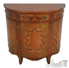 64026EC: WELLINGTON HALL Paint Decorated ½ Round Commode