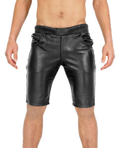 Bockle® Joggers Shorts Black Lederhose Leder Shorts Pants 