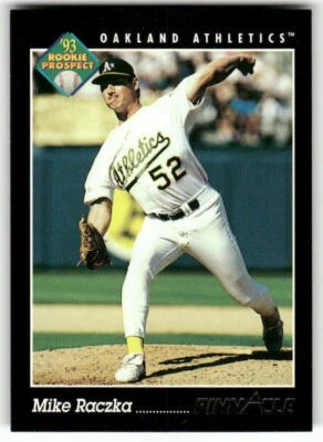 1993 Pinnacle Mike Raczka #277 Rookie Oakland Athletics - Image 1 of 2