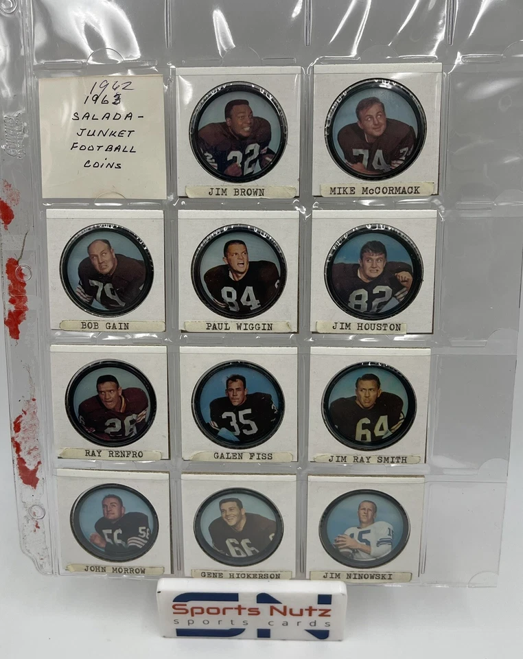 Monedas FB 1962 Salada Tea & Junket Desserts/11 Clev. Marrones/ incl. JIM BROWN! Foto 1 de 4