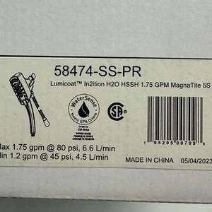 Delta 58474-SS-PR 1.75 GPM Multi Function 2-in-1 Shower Head Hand Shower, Lumico - Picture 1 of 2