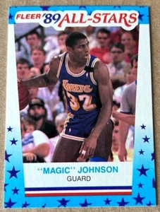 MAGIC JOHNSON HOF 1989-90 FLEER ALL-STARS STICKER Card #5 NM-MT Condition - Picture 1 of 2
