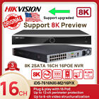 8K Hikvision 16 Ch 16 Poe Deepinmind Network Video Recorder Ids-7616Nxi-M2/16P/X
