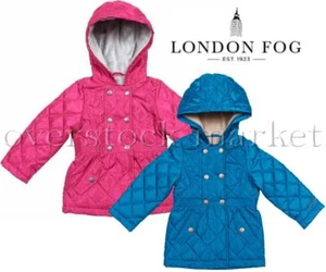NEW GIRLS LONDON FOG MIDWEIGHT COAT JACKET FAUX FUR LINED! HOODED! VARIETY - Picture 1 of 6
