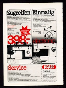 3w7159/ Alte Reklame von 1977 – PFAFF Nähmschinenfabrik – Karlsruhe - Picture 1 of 1