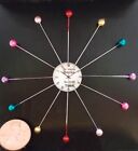 New! 1:12 Scale Mid-Century Modern Dollhouse Miniature Ball Wall Clock $59