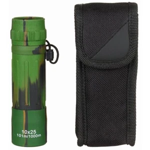 Mini Monocular 10X25 Zoom Portable Spotting Scope Camping Hiking With Case Camo - Picture 1 of 1