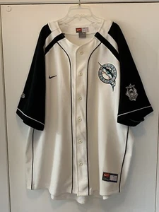VTG FLORIDA MARLINS NIKE TEAM BASEBALL JERSEY WHT/ORIGINAL LOGO MENS XL CLEAN - Picture 1 of 16