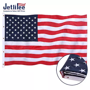 Jetlifee Large American Flag 10x15 ft 210D UV Protected Embroidered US USA Flag - Picture 1 of 12