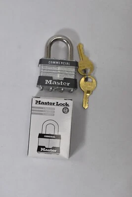 Master Lock 1KA 2002 Laminated Steel Commercial Padlock 1-3/4" Security System - Image 1 of 4