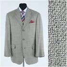 Mens NEWFAST Size UK 42R Vintage Wool Light Grey Sport Coat Blazer Jacket