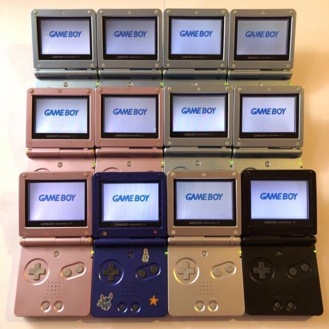 任天堂Game Boy Advance SP 银色视频游戏机| eBay