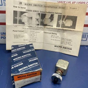 Honeywell Micro Switch 2PB901-T2 2PB900 Sealed Pushbutton 250 VAC 5 Amp - Picture 1 of 7