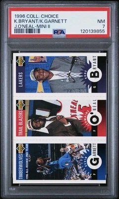 1996-97 Collectors Choice Mini II K. Bryant / K. Garnett / J. O’neal PSA 7 RC!! - Image 1 of 2