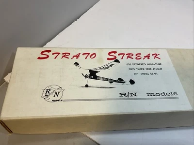 Vintage R/N Models Strato Streak 33" Wingspan Balsa Free Flight Airplane Kit - Image 1 of 4