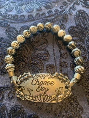 Natural Stone Choose Joy Bracelet  - Image 1 of 4