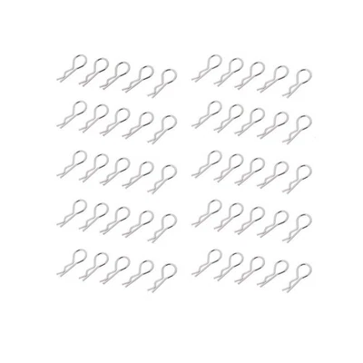 100pc Stainless Steel Pin Shell Body Clips Steel For RC Model Car HPI HSP Parts - Image 1 of 4