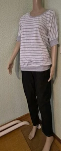 Set aus Jeans Hose Shirt Größe 40 Heine Lala Tchibo Schwarz Grau Weiß Gestreift - Bild 1 von 8