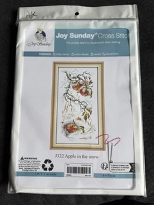 “Apple In The Snow " Counted Cross Stitch Kit by Joy Sunday Color Coded Chart AK - Picture 1 of 1