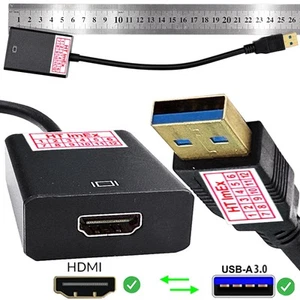 3.0 USB Stecker Auf HDMI Buchse Konverter PC TV HD HDTV Adapter anschluss kabel - Afbeelding 1 van 9