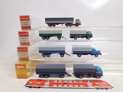 4X Wiking H0 1:87 LKW Krupp 480 Titan Lastzug 486 806 488 Sg/Mint+Box #ED428-0,5 - Immagine 1 di 4