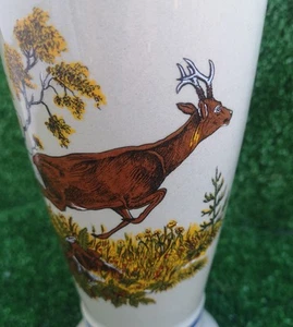 Taza de cerveza vintage de gres Staffel ciervo saltador de Alemania Occidental de 10" de alto  - Imagen 1 de 10