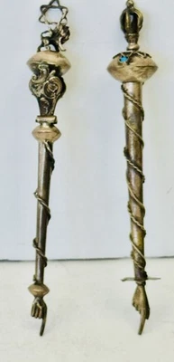 RARO JUEGO DE 2 PUNTEROS TORAT 84 PLATA C 1873,45,40 GR, LEÓN, ESTRELLA DAVID, Foto 1 de 4