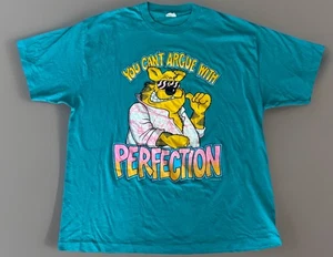 vintage 90s YOU CAN’T ARGUE WITH PERFECTION T-Shirt Xxl cartoon joke 80s - Picture 1 of 9