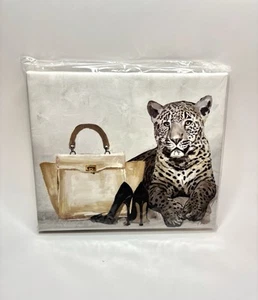 Tiger Canvas Wall Art With Luxury Handbags 7.5x0.6x6 - Picture 1 of 1