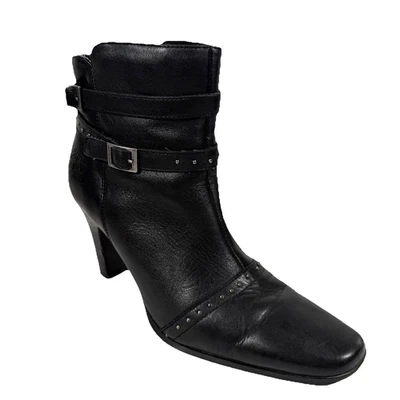 Mujer Harley-Davidson Stefanie Cuero Negro Botines Tacón Alto Motociclista 8.5 Foto 1 de 4