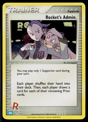 Rocket's Admin. (CLB) 027/034 Trading Card Game Classic Classic Collection - Image 1 of 2
