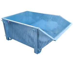 Schuttmulde Kranmulde Stahlösen verzinkt 1000l stapelbar Mulde Bau - Bild 1 von 6