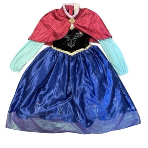 Disney Collection Frozen Anna Costume Dress Girl’s Sz 7/8 Cape Cosplay Dress Up - Picture 1 of 14