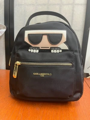 Karl Lagerfeld Paris Small Amour Backpack BLACK LH9KE899 - Image 1 of 4