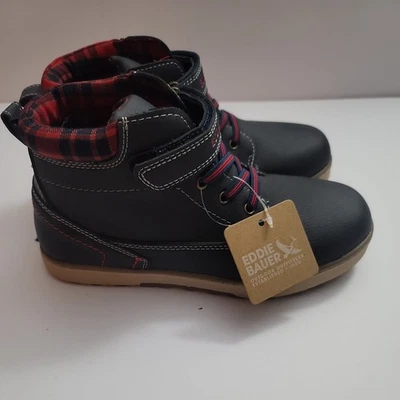 Botas Eddie Bauer Silver Star rojas/a cuadros/azules para niños talla 1 m  Foto 1 de 4