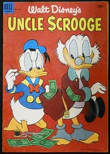 Onkel Dagobert #'s 4 & 5 Walt Disney Dell Comics 1954 frühes Lot - Bild 1 von 4