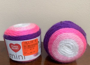 New Lot of 2 - Red Heart Mini Yarn - Princess - Picture 1 of 4