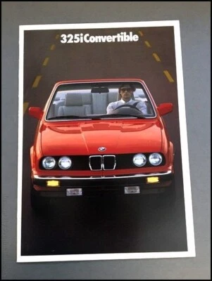 1987 BMW 325i Convertible 3-Series 20-page Original Car Sales Brochure Catalog Foto 1 de 4