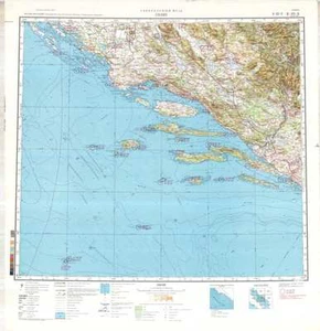 Russian Soviet Military Topographic Map - SPLIT (Croatia) 1:500 000, ed.1982 - Picture 1 of 6