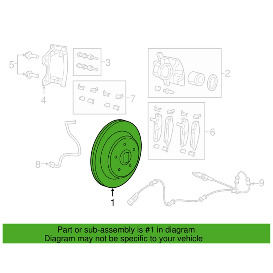 Genuine OEM Mopar Rear Solid 328mm Disc Brake Rotor For Jeep Wrangler 2018-2022 - Image 1 of 1